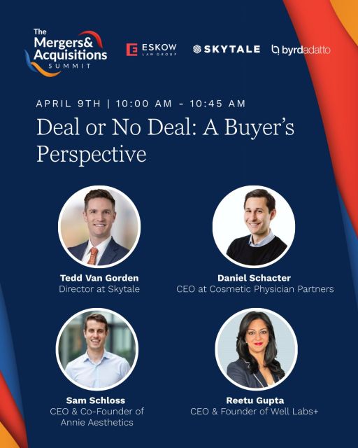 We’re just 2 weeks away from the 2026 Mergers & Acquisitions Summit at AmSpa Medical Spa Show 2026—and we’re excited to be part of the conversation shaping what’s next in our space.
Our CEO & Founder, Reetu Gupta, will be joining the Deal or No Deal panel alongside other leading platform CEOs to break down what really drives deal decisions today—from key metrics and growth levers to common red flags and operational performance.
If you’re thinking about scaling, partnering, or planning your exit, this is a conversation you won’t want to miss.
Join us at AmSpa and make sure to add the M&A Summit to your registration for a full day of high-impact insights ahead of the show.